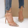 Slippers Women s Fashion Pointed Decoration Banquet Non Slip Gold Stiletto Heels LS894 231026