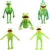 Knuffels Kermit Kikker Pluche Poppen Handpop Rugzak Zachte knuffel Grappig speelgoed voor kinderen Kerstmis Jongens Meisjes Cadeau Groene Kikkers Familie