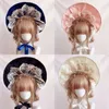 Party Supplies Victorian Lolita Hat Mori Girls Retro Bonnet Headdress Flat For Halloween Cosplay Costume Renaissance Dress F3MD