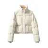 Trenchs pour femmes 2023 hiver veste rembourrée solide épaissir manteau coréen coton petit court mode streetwear avec poche