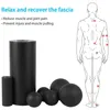 Yoga blockerar 3/5st Massage RollerFitness Ball Foam Roller Set för ryggsmärta Självmyofascial behandling Pilates Muskelfrisättningsövningar