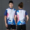 Tracksuits masculinos 2023 Badminton Suit Set Mulheres Esportes Secagem Rápida Respirável Jogo Jersey Tênis de Mesa