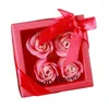 Dekorativa blommor Vinterblomma Luxury Bouquet Roses Carnations Gift Box Wedding Home Arrangements Boxar