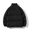 メンズダウンパーカーウォームメンソリッドウィンタージャケットパーカースタンディングカラージャケット女性厚い黒い韓国ファッションバブルコートプラスサイズ231026