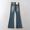 Damen-Jeans, ausgestellt, blau, ausgewaschen, ausgestellt, hohe Taille, Damen, schmal, Stretch-Denim, enge Hose, Y2k, Street-Style, Freizeithose, Überlänge