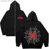 Heren Hoodies Sweatshirts Halloween V-Star Vizion Spinneweb Donker Hip Hop Gothic Harajuku Y2k Zip Up 90S Meisjes Jongen Volledige Hoodie Vintage Chic Jas Dames Jas L231027