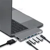 YSTC0150B 8 In 1 USB C HUB Yüksek Hızlı Veri İletim Adaptörü Çok fonksiyonlu Taşınabilir Dönüştürücü Thunderbolt 3/HDMI/USB 3.0 ile uyumlu