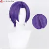 CATSUT -kostymer Blue Lock 34 cm Purple Reo Mikage Heat Resistant Hair Seishiro Nagi Cosplay Anime Wigs + Wig Cap