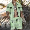 Men's Casual Shirts Shirt Suits Summer Hawaiian Camp Aloha Coconut Tree Turndown Clothing Apparel Fashion