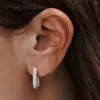 Kolczyki obręcze Lennik Koreańskie geometryczne duże owalne uszy wzburzanie burza uścisku dla kobiet retro elegancka impreza kobieta