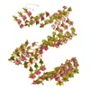 Fiori decorativi Ghirlanda di vite di peonia artificiale Appeso piante di seta per la casa del giardino della festa dell'arco di nozze