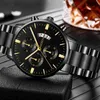 Relojes de pulsera reloj hombre Moda Hombres Reloj de acero inoxidable Calendario de lujo Relojes de pulsera de cuarzo para hombre Reloj montre homme 231027