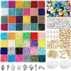 Other Beads For Jewelry Making Kit Include 3600Pcs Heishi Flat Polymer Clay & 18000Pcs Glass Seed DIY Craft308p