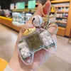 Designer Keychain for Women and Men Keychain can play games PU leather cartoon decorative wallet keychain for cute car keychain Wholesale game keychain