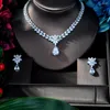 Necklace Earrings Set Fashion Design Luxury Zircon Water Drop Shape Pendant For Women High Quality Party/Jewelry Wedding N-154
