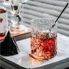 Vinglasögon Skandinaviska retro präglade glas ins stil is kaffekoppar högfärgade drycker juice mjölk kopp whisky drinkware