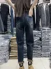 Kvinnors jeans stretch Harlan för kvinnor 2023 stor storlek hög midja mager kvinna pappa byxor y2k trend mode