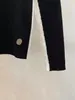 1025 2023 pista outono marca mesmo estilo camisola manga longa preto lapela pescoço roupas de moda alta qualidade das mulheres qian