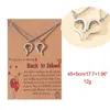 Pendant Necklaces 2Pcs/set Mother Daughter Stainless Steel Engraved Letter Clavicle Chain For Women Girls Mom Jewelry Gift