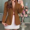 Costumes pour femmes Printemps Automne Blazer Top Femmes Élégant Mode À Manches Longues Col À Revers Corset Ouvert Avant Slim Fit Veste Manteau Outwear Y2K INS