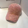 Ball Caps Summer Ladies Beyzbol Kapağı Kore Rhinestone Moda Kişilik Sokağı Kadın İçin Hip-Hop Şapkası Vurgular