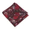 Laços de alta qualidade lenço masculino vermelho azul rosa floral constelação projetada linhas de onda 26cm largura smoking terno camisa bolso quadrado