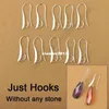 100X DIY Maken 925 Sterling Zilveren Sieraden Bevindingen Haak Oorbel Pinch Bail Oor Draden Voor Kristallen Stenen Beads293h