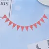 Party Decoration Red White Plaid Checkered Carnival Fabric Triangle Flag Banner Gingham Pennant Bunting Birthday Picnic Outdoor Decorations