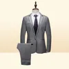 Marque Men Suit Fashion Solid Sigle Casual Slim Fit 2 Pieces Mens Mens de mariage Vestes Vestes Male Plus taille 3xl7995236