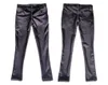 Kvinnor Pants Woman Casual byxor PU LÄDER Tryckt serpentin Pencil dragkedja Öppna u-crotch Sexig underkläder Motorcykel täta leggings