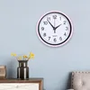 Horloges murales Numéro d'horloge facile à lire rond pour la décoration de bureau à domicile silencieux sans tic-tac 8 pouces suspendu sans tique