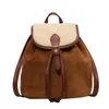 School Bags Women Korea Autumn Backpack Female Ins Student Soft Suede Shoulder Bag Casual Travel Bagpack Brown Rucksack Mochila