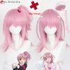 Catsuit Costumes Anime S Chara Hinamori Amu Cosplay med 45 cm lång rosa värmebeständig syntetisk hår Halloween Party Wigs + Wig Cap