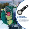 Taschenuhren, Sportuhr, digital, für Herren, Gürtel, Rucksacktouristen, Kunststoff-Zifferblatt, Outdoor-Reisen, Karabiner