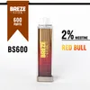 Одноразовые электронные сигареты Breze Stiik BS600 King Max Puff 600 Disposables Vape с предварительно заполненным аккумулятором емкостью 2 мл, 500 мАч, совместимым с TPD для рынка ЕС