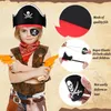 Partyhüte 6/12/18/24 Sets Kindergeburtstag Partyzubehör Piratenpartyzubehör Piratenzubehör Piratenhut Piratenschwert Halloween-Requisiten 231026