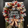 Синьи М Рождественский венок с буквами Американский рождественский дверной висит моделирование красный фруктовый венок из ротанга кольцо украшения трансграничные горячие продажи