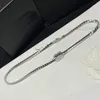 Collana girocollo di design con catena a serpente per donna Logo del marchio corretto Regalo di moda in acciaio inossidabile placcato argento Regali di stile di lusso Coppia di amici di famiglia