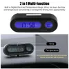 미니 전자 자동차 시계 시간 시계 자동 시계 광화 온도계 LCD 백라이트 디지털 디스플레이 자동차 스타일 액세서리
