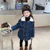 Giubbotti Autunno Inverno Neonate Cappotti Bambini Peluche addensato Giacca di jeans Abbigliamento per bambini Capispalla casual quotidiano 2-8 anni Costumi