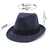 ベレー帽Fedora Hats Men Wool Cap Autume Winter Warm Hat Classical Panama Mens Jazz Fedorasキャップ