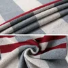 Scarves Luxury Brand Winter Plaid Cashmere Scarf for Men Warm Neck Scarfs Male Business Long Pashmina Christmas Gifts 231026