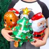 Juldekorationer 1 15st Ballonger Aluminiumfolie Small Balloon Toy Xmas Tree Gingerbread Man Santa Birthday Party Holiday Decoration 231027