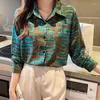 Women's Blouses Streetwear Women Elegant Shirts Vintage Print Long Sleeve Office Shirt Work Blouse Fall Top Chemises Et Camisas De Mujer