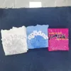 Tuta in cotone Felpe con cappuccio Spider Sp5der 1:1 Felpa con cappuccio in tutto il mondo Rosa Young Thug Maglione Uomo Donna Nevermind Foam Print Pullover Abbigliamento Alta qualità