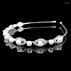 Grampos de cabelo Zanlloy 2023 Bridal Prom Crown Girl Elegante Pearl Hairband Branco Cristal Acessórios de Casamento Headpieces Presentes