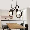 Lustres Vintage fer vélo forme LOFT blanc noir lustre chambre salon lampes