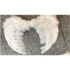 Kostymtillbehör Fairy Feather Wings Angel for Kids Halloween Party White Black Pink Red Drop Delivery Apparel Costumes Cosplay DHRGB