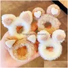 Haarschmuck Frauen Mädchen Niedliche Geweihe Katzenohren Plüsch Elastische Haarbänder Winter Süß Dekorieren Scrunchie Krawatte Drop Delivery Produkte Dhnly