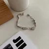 Chain VENTFILLE 925 Sterling Silver Thai Bracelet for Women Vintage Geometric Heart Love Lucky Punk Jewelry Dropship 231027
